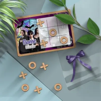 Jogo da Velha - Wandinha Personalizado - artesanato de Mi Papelaria Criativa