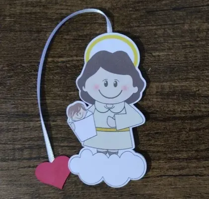 Marcador de Página 10 cm - Santa Gianna - artesanato de Emejhu Personalizados