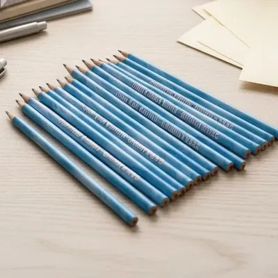 Lápis - Azul Personalizado - artesanato de Mi Papelaria Criativa