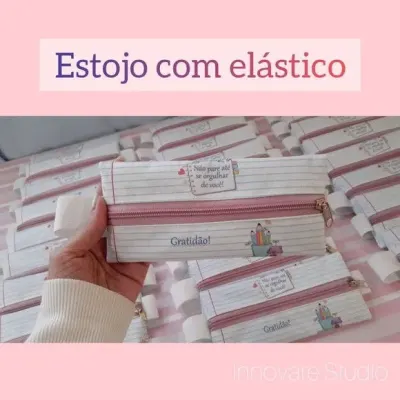 Estojo com Elástico - Professores - artesanato de Innovare Studio