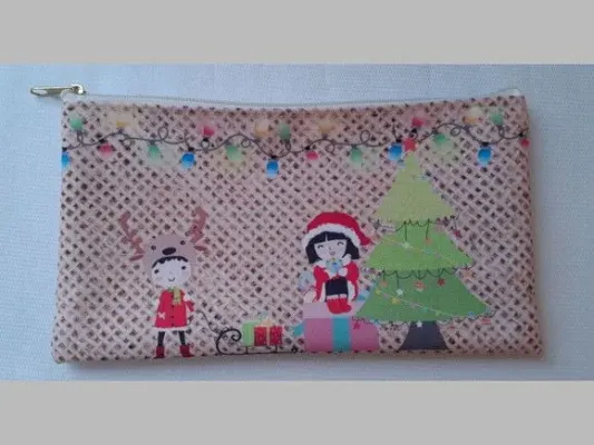Necessaire Slim - Natal - artesanato de Innovare Studio
