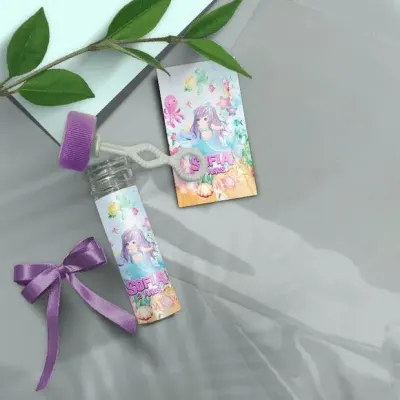 Bolha de Sabão - Fundo do Mar Personalizado - artesanato de Mi Papelaria Criativa