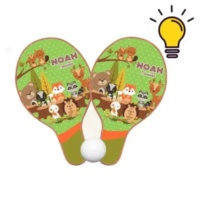 Raquete Ping Pong - Bosque - artesanato de Mi Papelaria Criativa