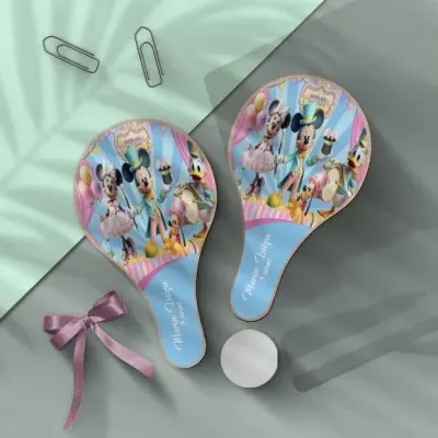 Raquete Ping Pong - Mickey Circo - artesanato de Mi Papelaria Criativa