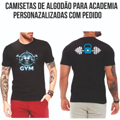 Camiseta preta de algodão tamanhos do P ao GG com personalização a pedido do cliente. - artesanato de Kharmo Arts Camisetas e Brindes Personalizados