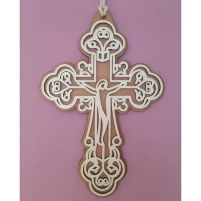 Crucifixo Parede - artesanato de LeJu Art Decor