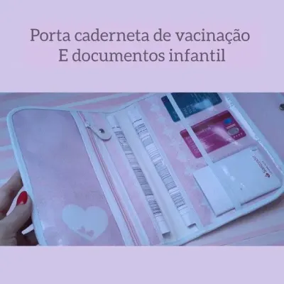 Porta Documentos Infantil - Coração - artesanato de Innovare Studio