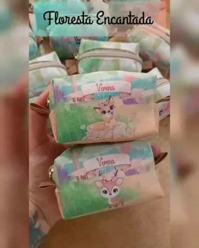 Necessaire Mini Box - Floresta Encantada - artesanato de Innovare Studio