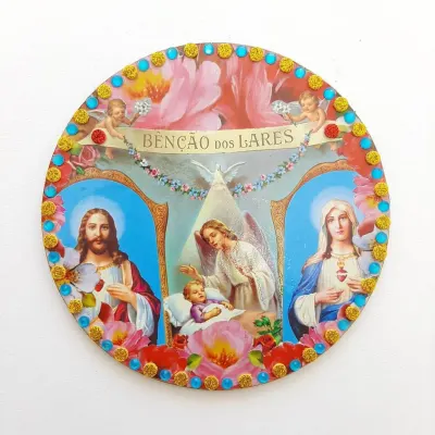 Quadrinho Benção dos Lares - artesanato de Estudio Bananeira