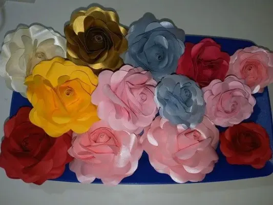 Flores Topo de Bolo - artesanato de PAPCRIE
