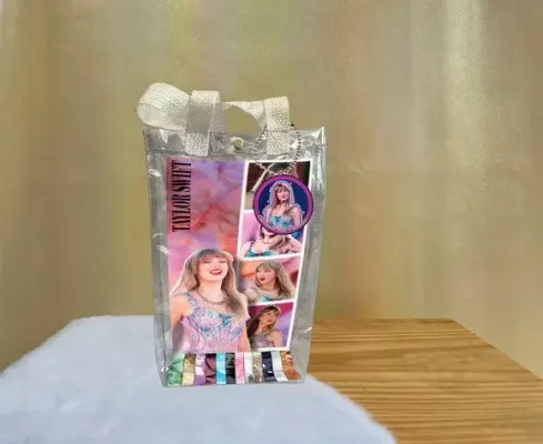 Sacola Transparente Taylor Swift Personalizado - artesanato de Artmanha Lembrancinhas
