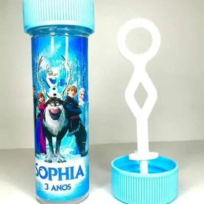 Bolinha de Sabão Frozen Personalizada - artesanato de Mi Papelaria Criativa