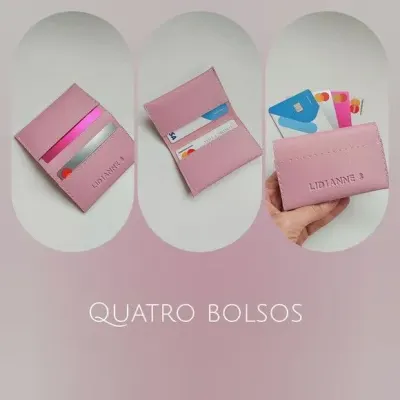 Carteira Slim Porta Cartões Feminina - artesanato de Innovare Studio