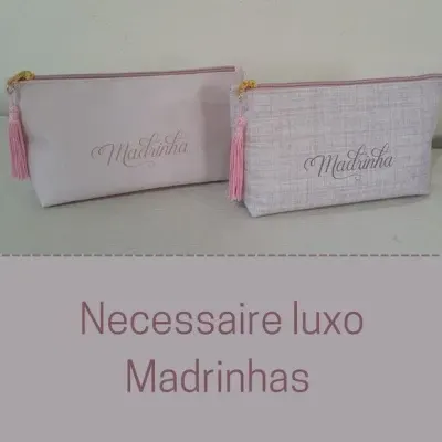 Necessaire personalizada - madrinhas luxo - artesanato de Innovare Studio