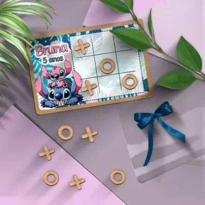 Jogo da Velha - Lilo & Stitch Personalizado - artesanato de Mi Papelaria Criativa