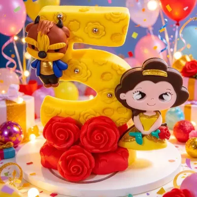 Vela Bela Ea Fera Personalizada em Biscuit - artesanato de DN ARTS EM BISCUIT