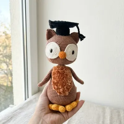Coruja amigurumi em crochê para presente- decoração - artesanato de Graça Carvalho Crochê