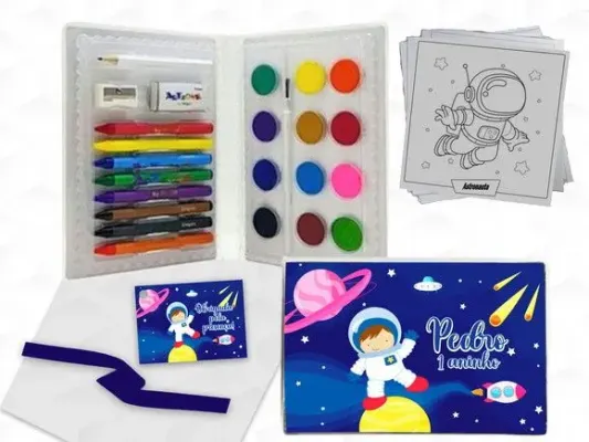 Estojo de Pintura Astronauta Personalizado - artesanato de creativitybynina