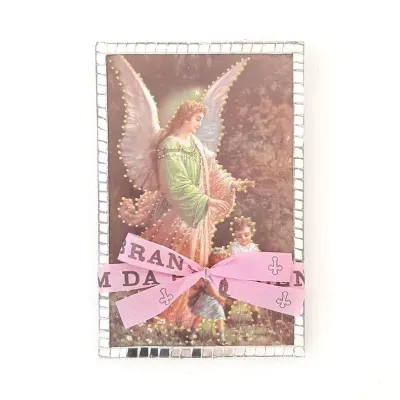 Santinho Anjo da Guarda - artesanato de Estudio Bananeira