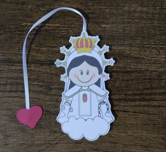 Marcador de Página 10cm - Nossa Senhora das Mercês - artesanato de Emejhu Personalizados