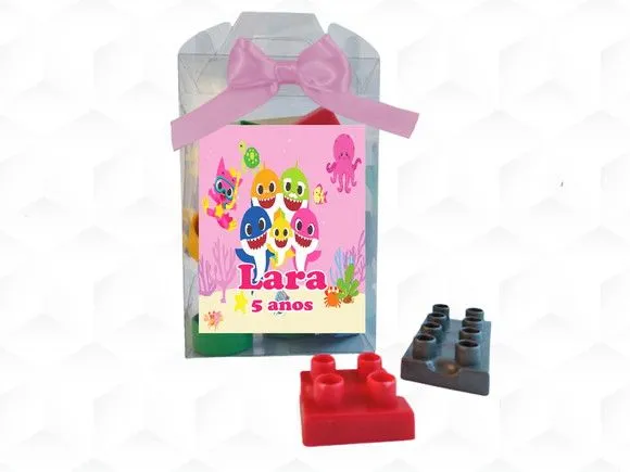 Bloco de Montar Baby Shark Menina Personalizada - artesanato feito à mão por creativitybynina