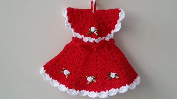 Pegador de Panelas Vestido Tomate (20 cm x 15 cm ) - foto 3