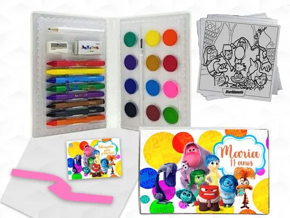 Estojo de Pintura Divertidamente 2 Personalizado - artesanato feito à mão por creativitybynina
