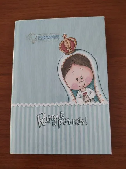 Caderno Capa Dura 1/4 Brochura 48fls Nossa Senhora de Fátima - artesanato de Emejhu Personalizados