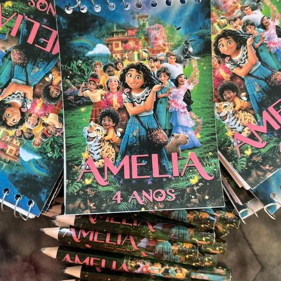 Bloquinho Encanto Personalizado - feito à mão por Artmanha Lembrancinhas