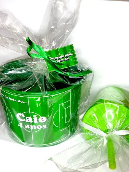 Kit Pipoca Futebol Personalizado - feito à mão por Mi Papelaria Criativa