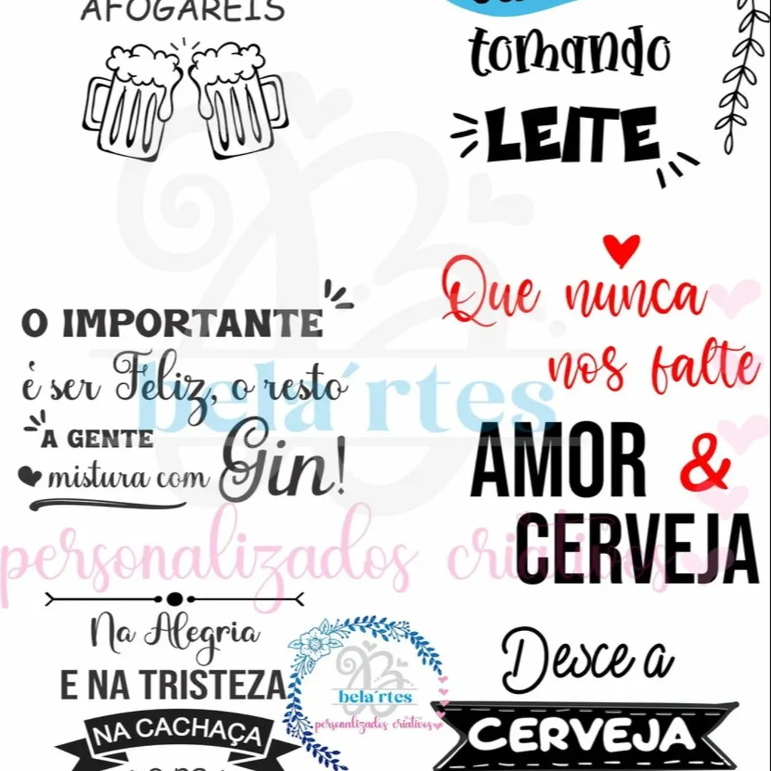Frases bebidas PNG Arte Digital - foto 2