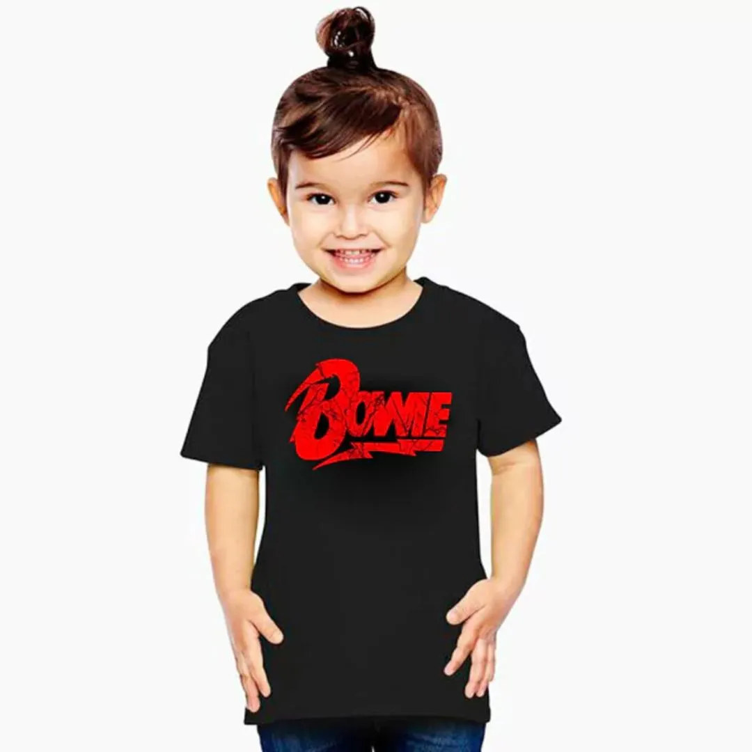 Camiseta David Bowie, estampa logo, 100% algodão - artesanato de Lado B Rock Camisetas