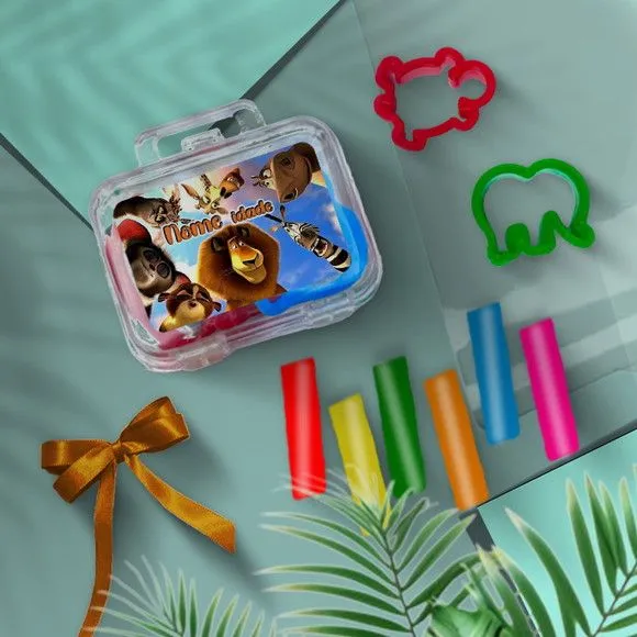 Mini Maleta - Madagascar Personalizada - feito à mão por Mi Papelaria Criativa