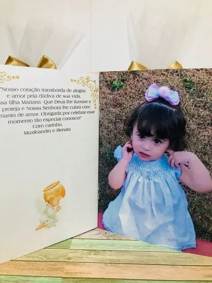 Livro De Orações Luxo Com Foto Para Batismo - foto 3