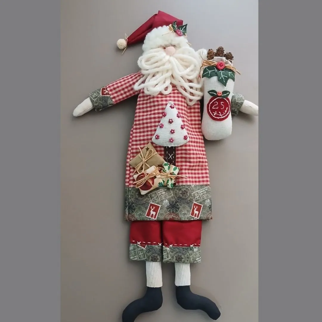 Papai Noel de tecido. Enfeite de Natal. G