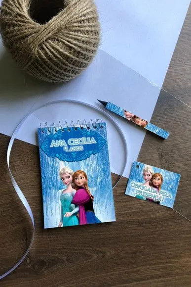 Bloquinho Frozen Personalizado - artesanato de Mi Papelaria Criativa