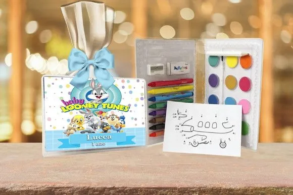 Estojo de Pintura Baby Looney Tunes Personalizado - feito à mão por Artmanha Lembrancinhas