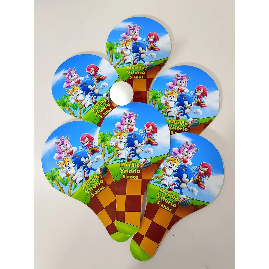 kit raquete personalizada (sonic) - artesanato de ateliê Rocha