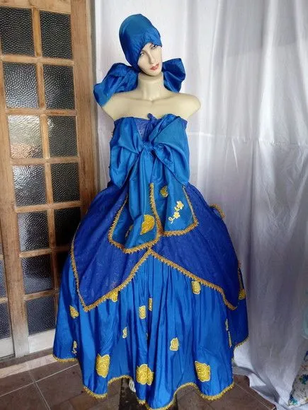 Baiana azul com dourado, roupa ere, baiana de lezzy branca . - artesanato feito à mão por Ateliê Ofatemi