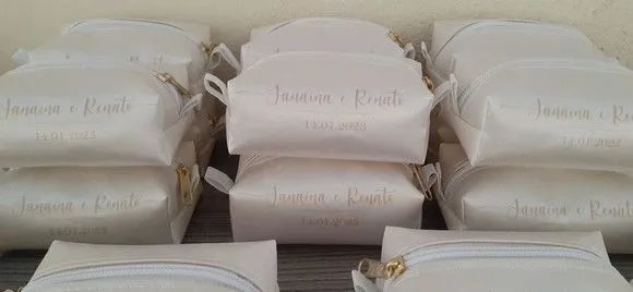 Necessaire mini box - branco e marfim - foto 2