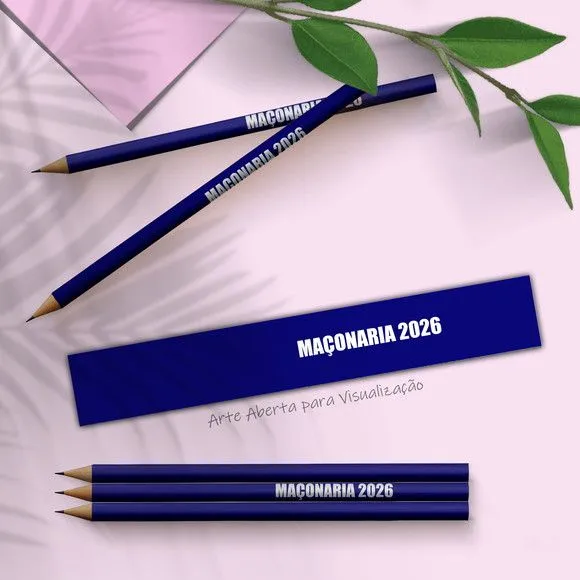 Lápis - Azul Personalizado - feito à mão por Mi Papelaria Criativa