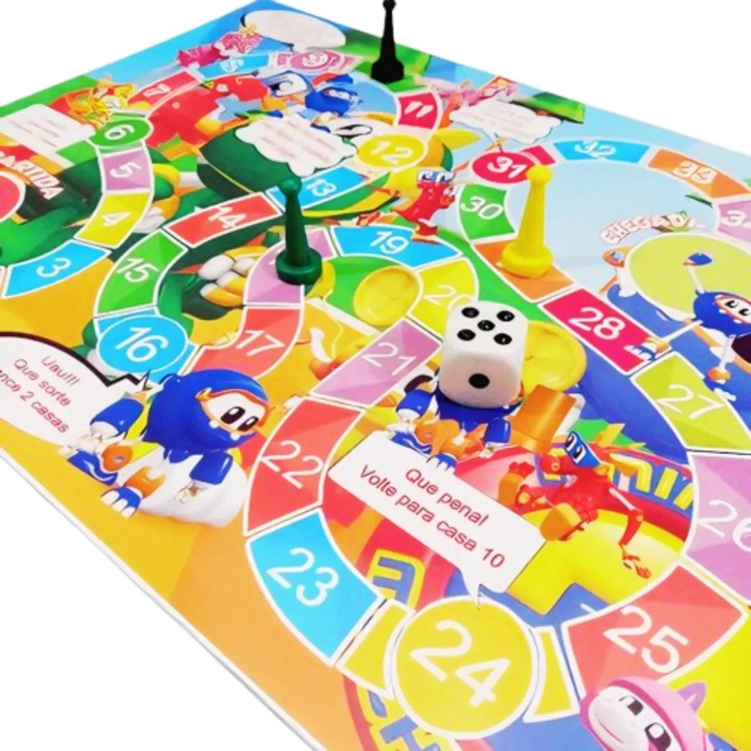 Jogo De Tabuleiro Infantil Plastificado Com Dado E 3 Peças Educativo JD Arte - foto 7
