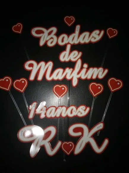 Topper de Bolo Bodas Marfim