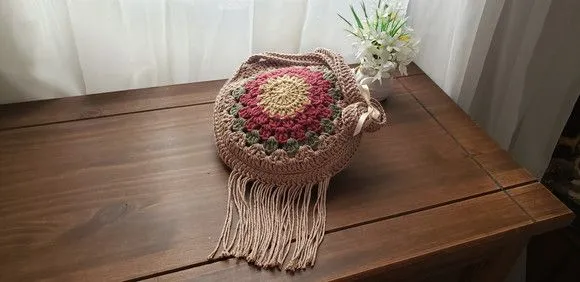Bolsa Boho Bag (granny Crochê Quadradinho da Vovó) - foto 4