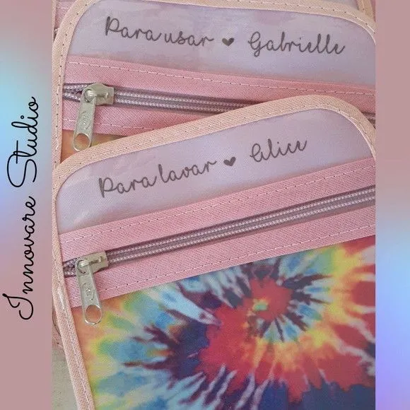 Case porta máscaras dupla face - TIE DYE - feito à mão por Innovare Studio