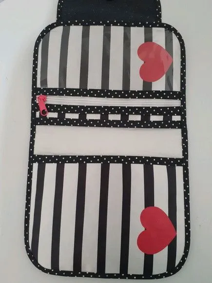 Porta caderneta de vacinação e documentos (listras e Pink) - foto 3