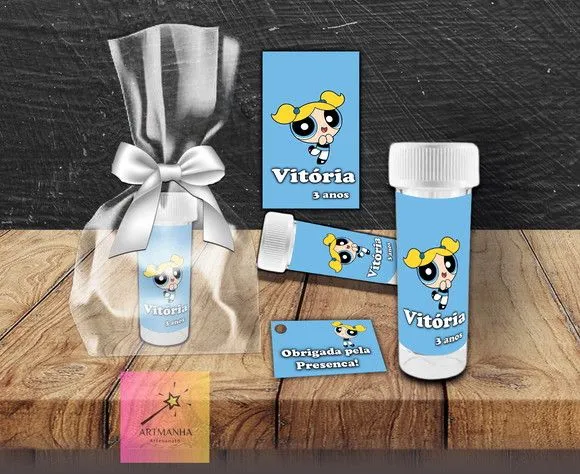 Bolha de Sabão Lindinha Personalizada - feito à mão por Artmanha Lembrancinhas