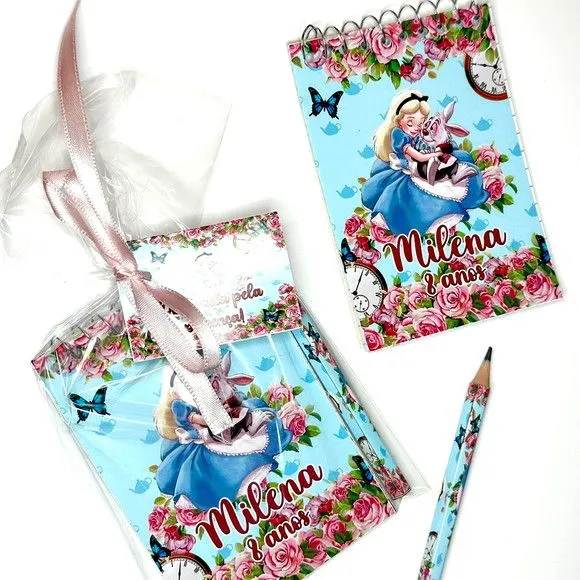 Bloquinho Alice no Pais das Maravilhas Personalizado - foto 2
