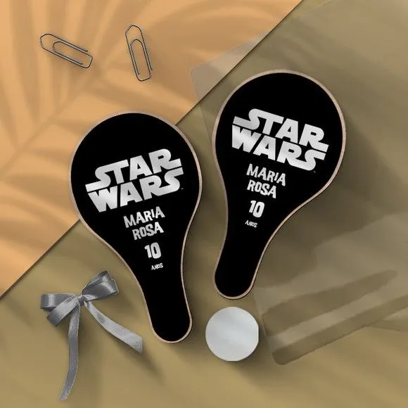 Raquete Ping Pong - Stars Wars - feito à mão por Mi Papelaria Criativa