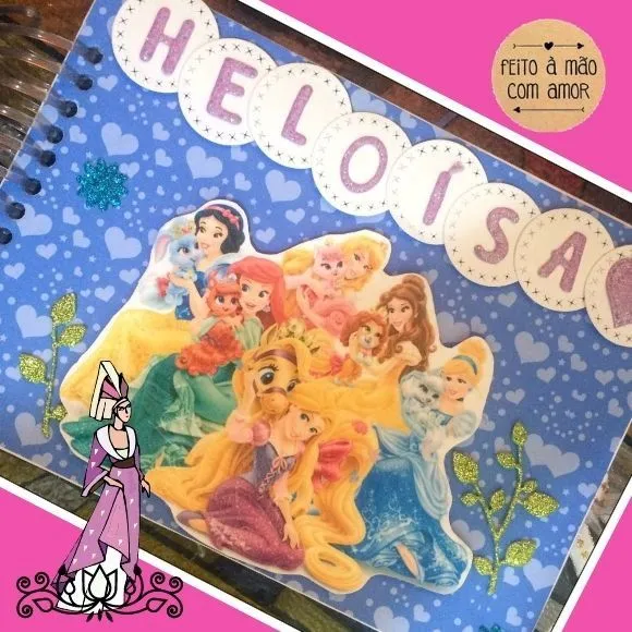 Álbum Princesas da Disney - artesanato de Ateliê de Criação Usina Caseira
